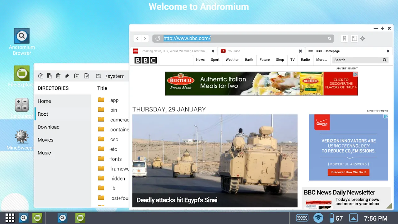 Sentio Desktop (Android 4–6) Screenshots