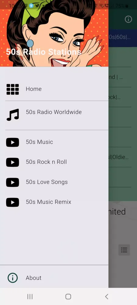 50s Radio Top Fifties Music スクリーンショット