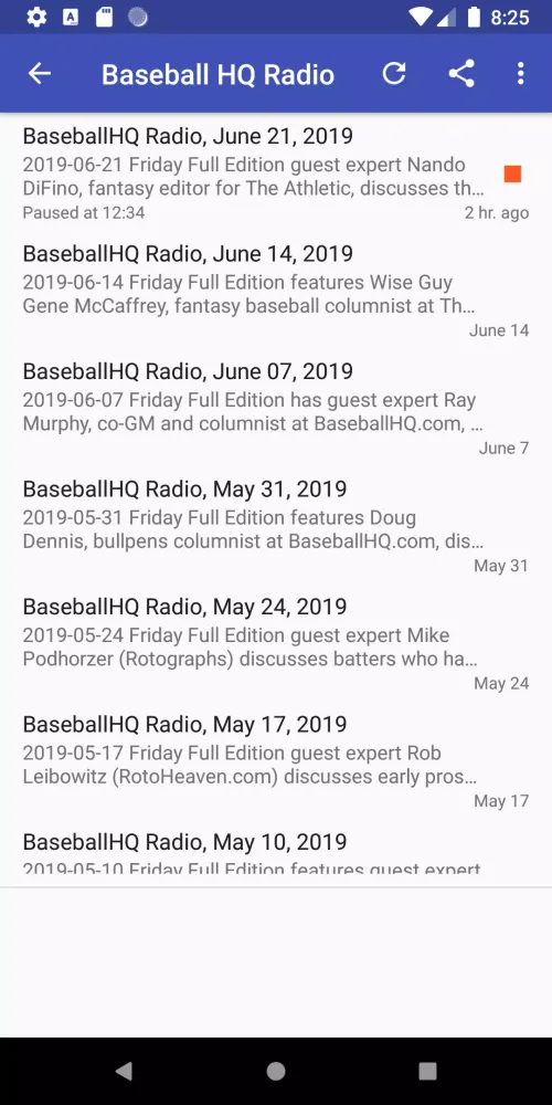 Fantasy Baseball News Screenshots