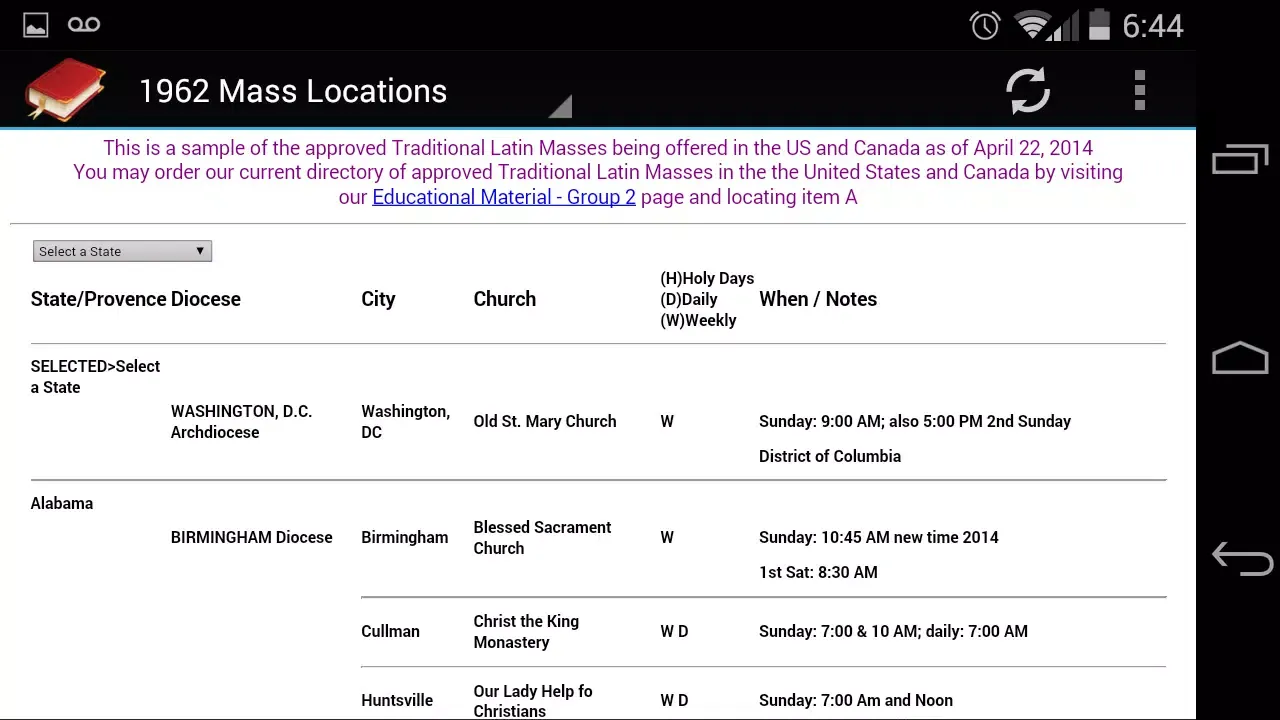 1962 Missal and Breviary Screenshots