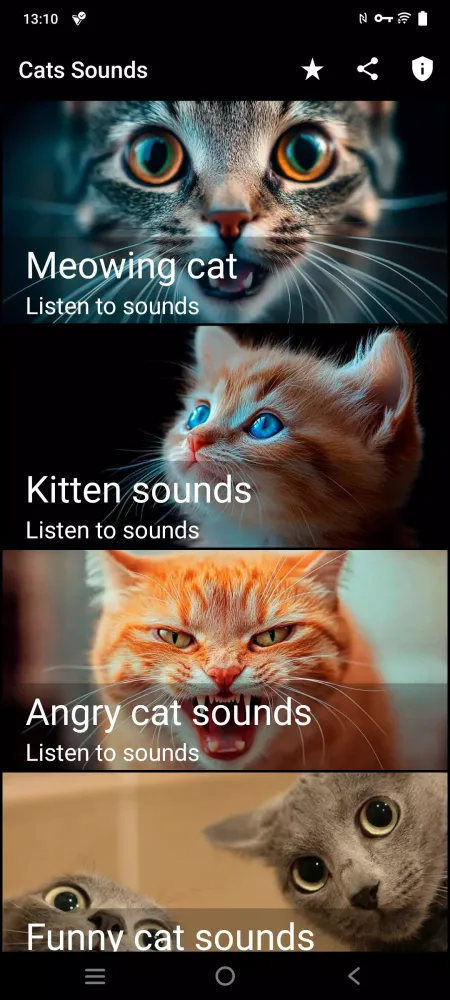 Cats sounds Screenshots
