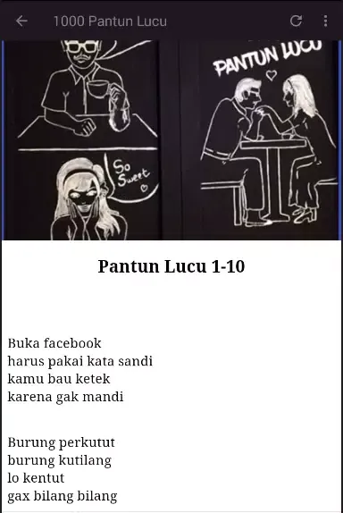 3000 Kata Bijak - Pantun Lucu Dan Gombal应用截图