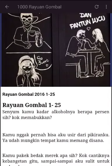 3000 Kata Bijak - Pantun Lucu Dan Gombal应用截图