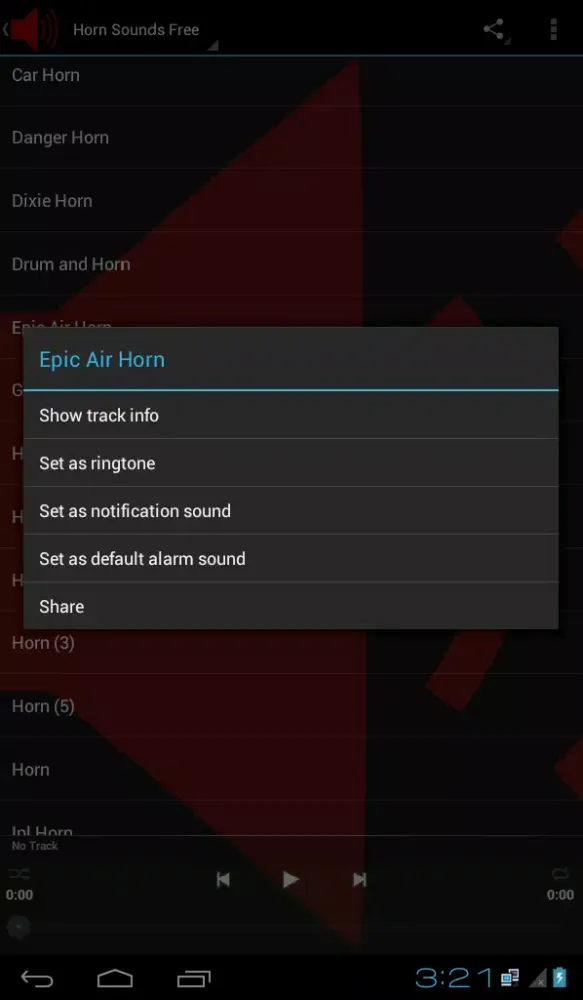 Ảnh chụp màn hình của Horn Sounds Free