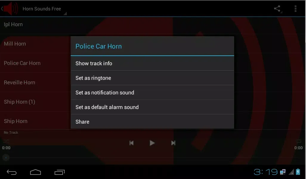 Ảnh chụp màn hình của Horn Sounds Free