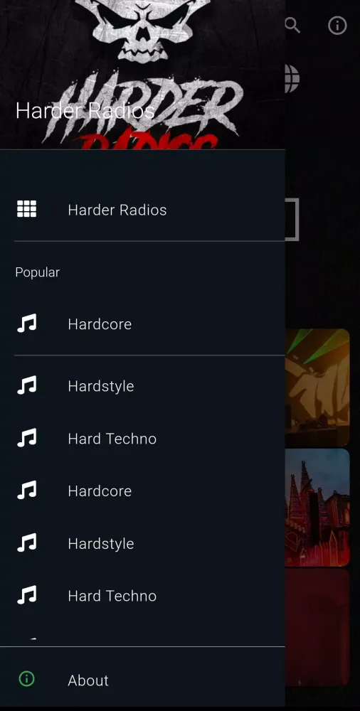 Harder Radios スクリーンショット