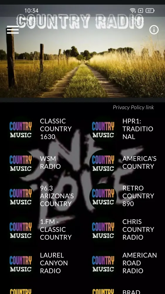 Country music radio स्क्रीनशॉट