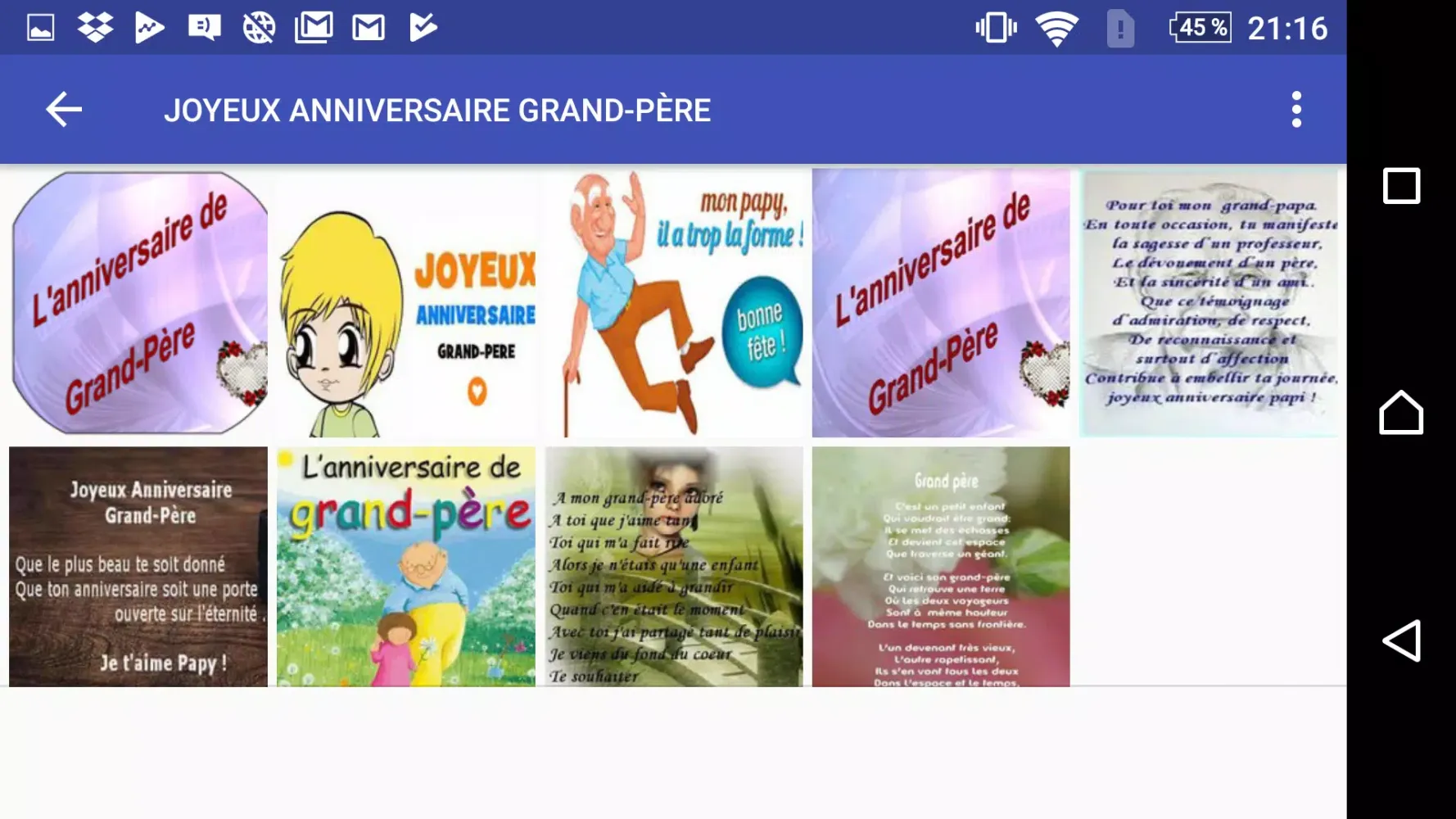 Capturas de tela do JOYEUX ANNIVERSAIRE GRAND-PÈRE