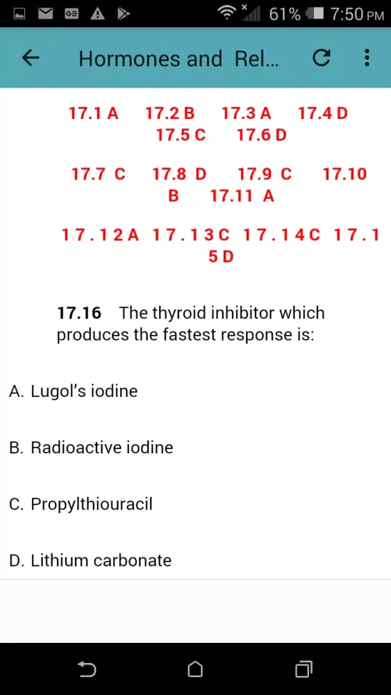 Скриншоты Pharmacology MCQs