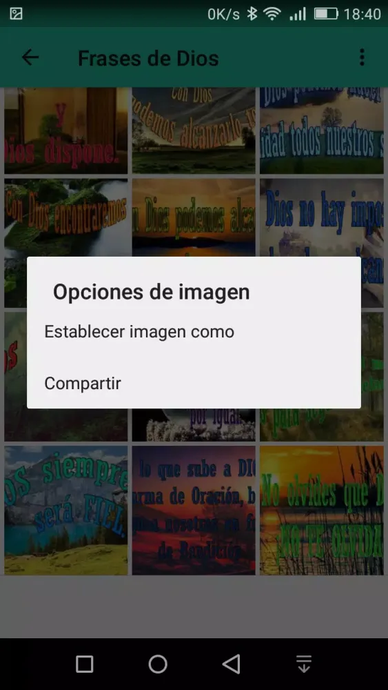 Screenshot di Frases de Dios