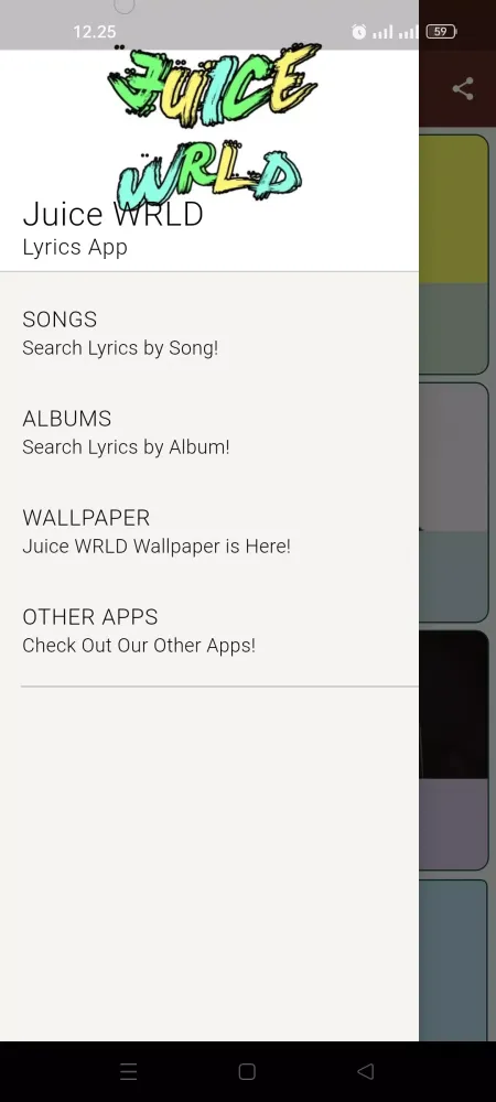 Juice WRLD Lyrics Screenshots