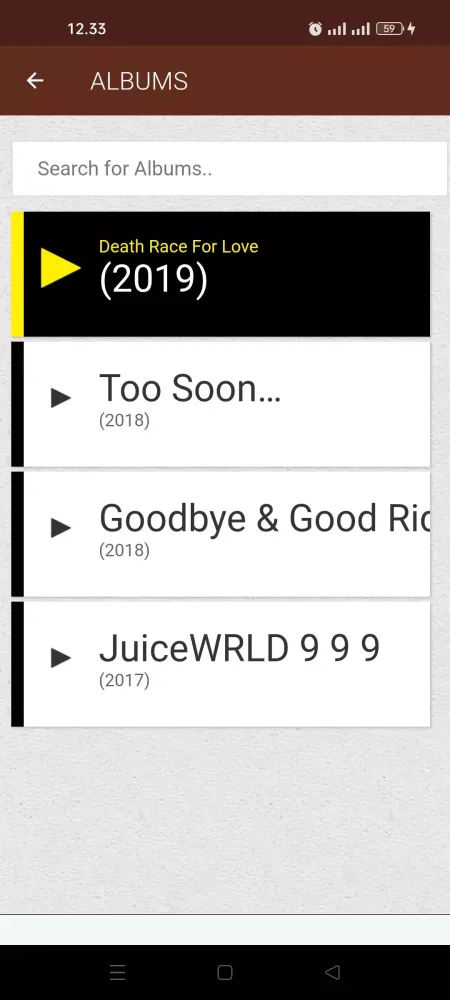 Juice WRLD Lyrics Screenshots