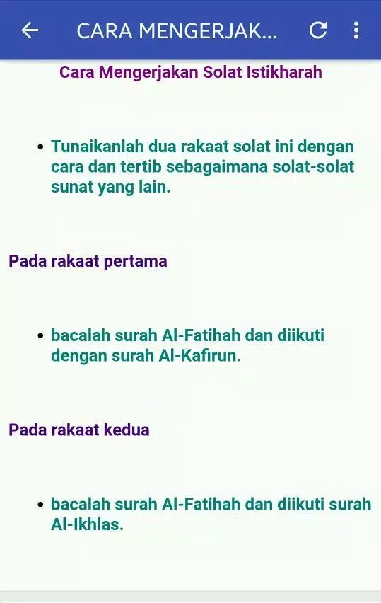 Panduan Solat Istikharah Screenshots