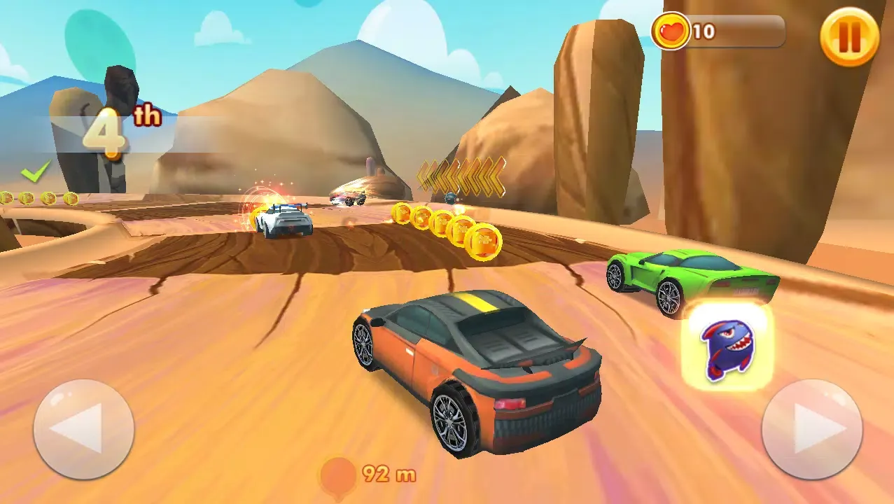 ภาพหน้าจอของ Racer Rush Road Battle