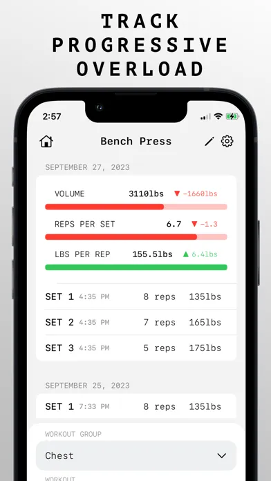 Screenshot di Overload: Workout Tracker