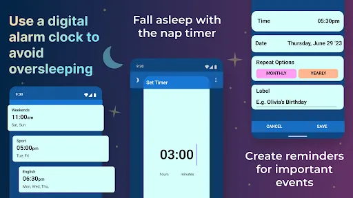 Capturas de pantalla de Digital Alarm Clock
