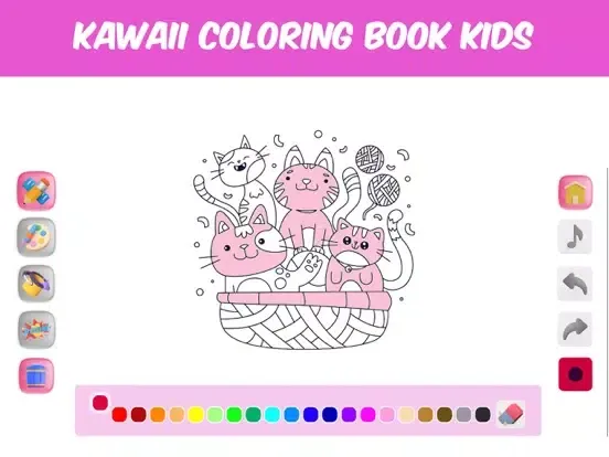 Kawaii Coloring Book Kids iPad  Screenshots