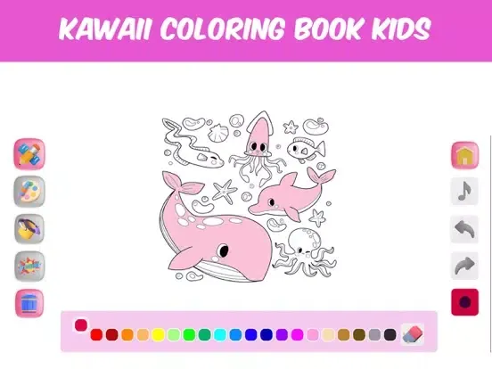 Kawaii Coloring Book Kids iPad  Screenshots