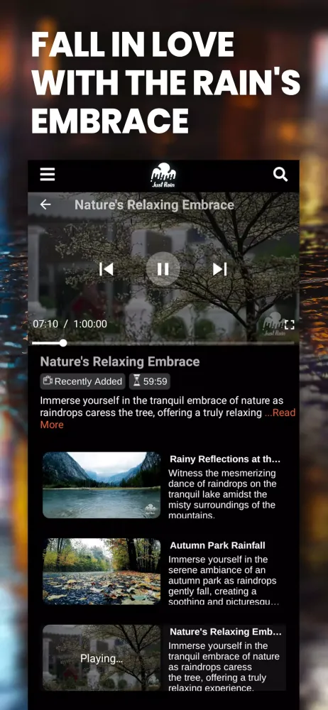Just Rain TV Screenshots