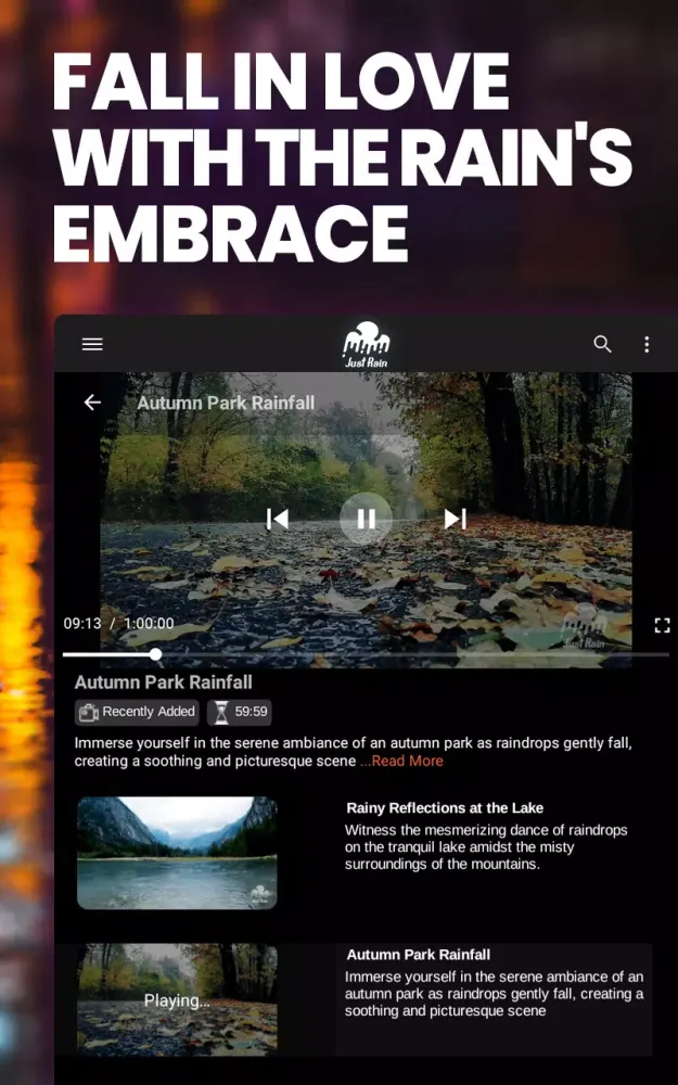 Just Rain TV Screenshots
