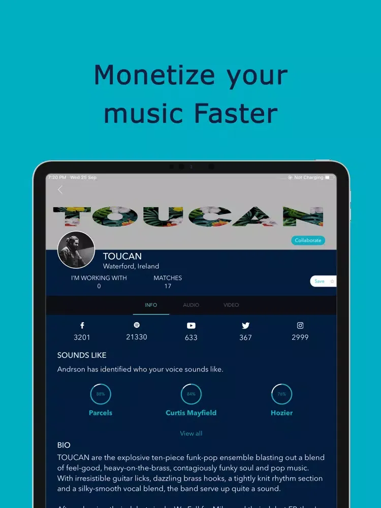 Zrzuty ekranu Andrson: A&R App for Musicians iPad 