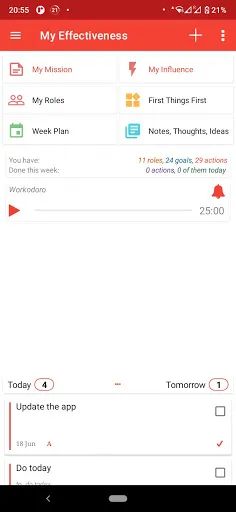 My Effectiveness Habits Screenshots