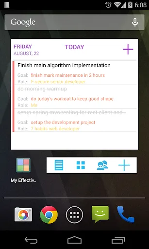 My Effectiveness Habits Screenshots