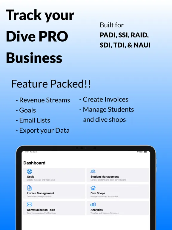Scuba Desk for PADI SSI RAID iPad  স্ক্রিনশট