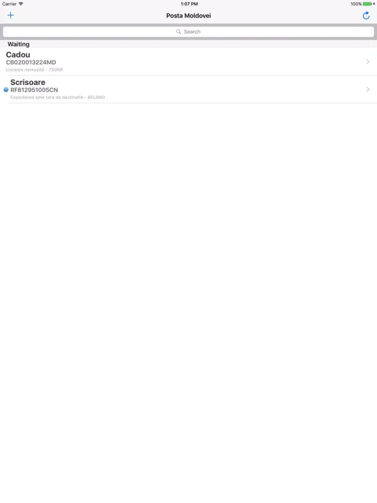 Posta Moldovei Tracking iPad 应用截图