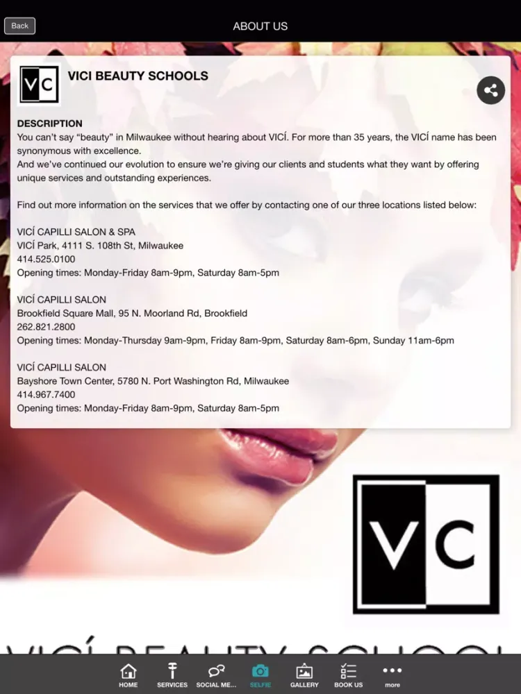 Скриншоты VICI Beauty School iPad 