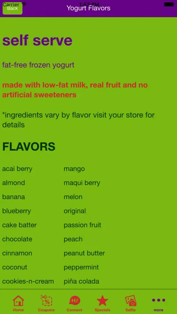 Capturas de pantalla de Yobe Frozen Yogurt
