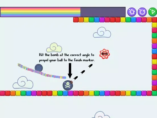 Rainbow Ball - Physics Puzzles iPad  سکرین شاٹس