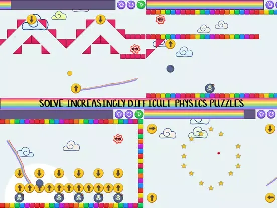 Rainbow Ball - Physics Puzzles iPad  سکرین شاٹس