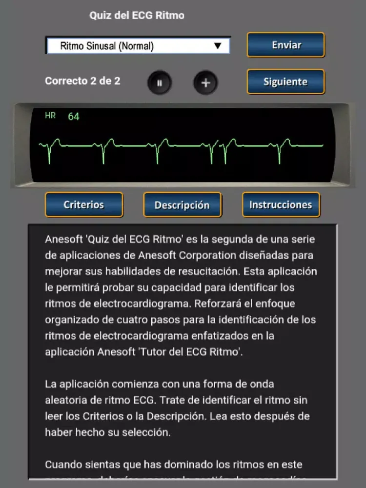 Quiz del ECG Ritmo iPad  Screenshots