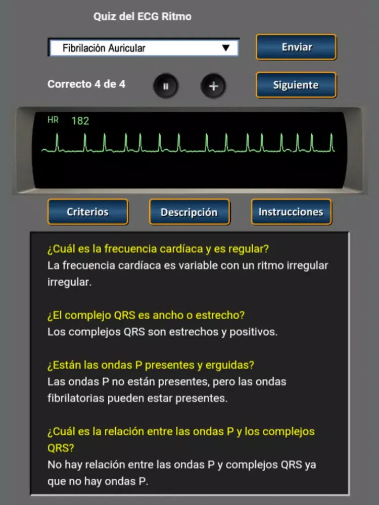 Quiz del ECG Ritmo iPad  Screenshots