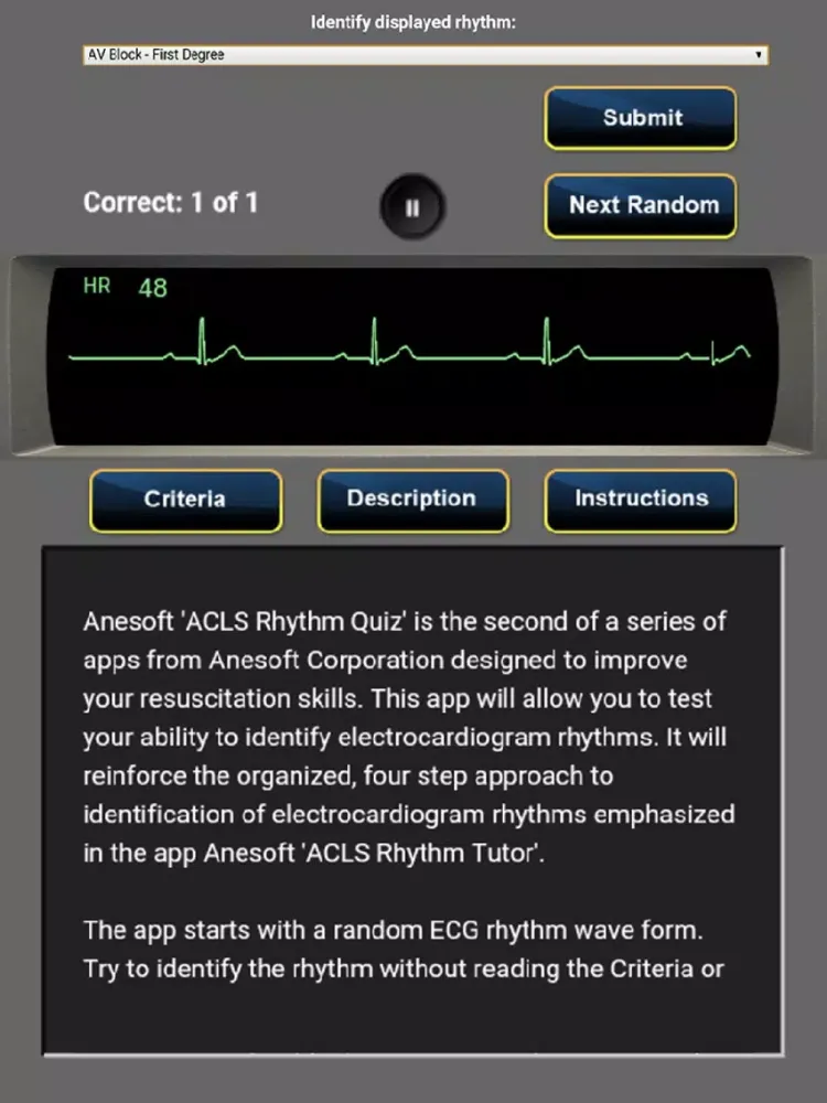 Quiz del ECG Ritmo iPad  Screenshots