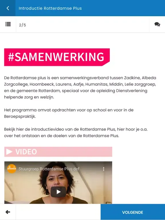 Tangkapan layar Rotterdamse Plus iPad 