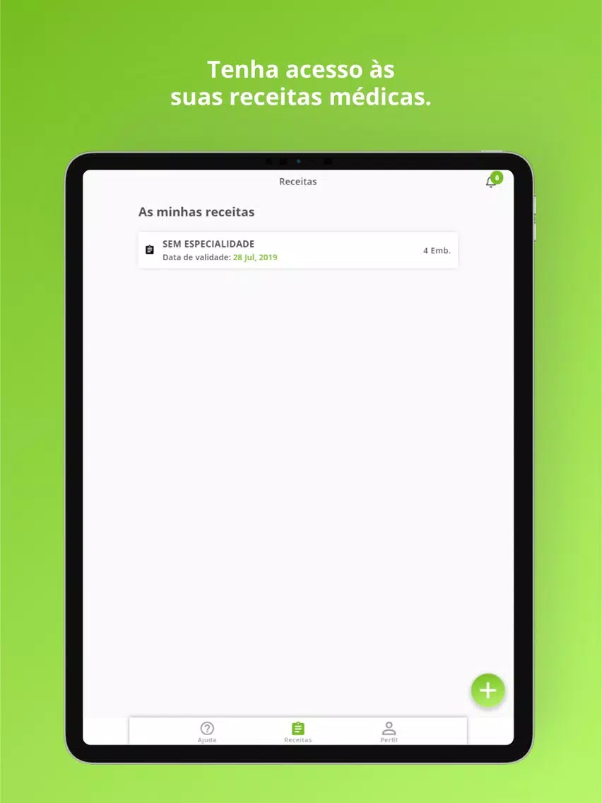 Tangkapan skrin Receitas Médicas iPad 