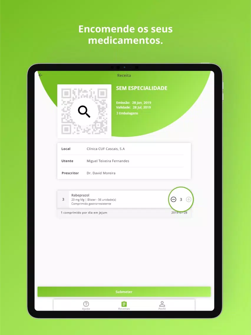 Tangkapan skrin Receitas Médicas iPad 