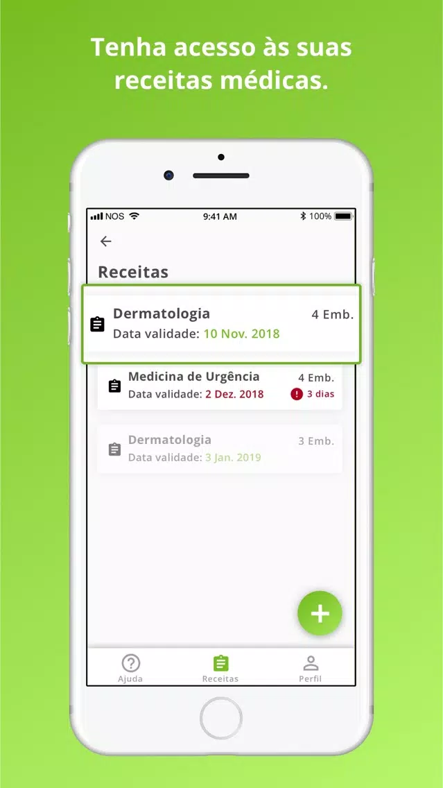 Tangkapan skrin Receitas Médicas