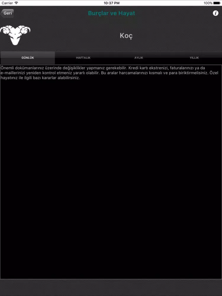 Capturas de tela do Burçlar ve Hayat iPad 