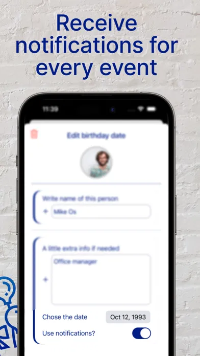 Ảnh chụp màn hình của Birthday and Event Tracker