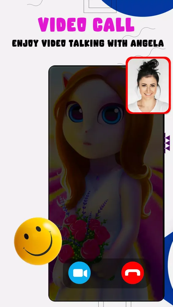 Angela’s Video Call & Chat Screenshots
