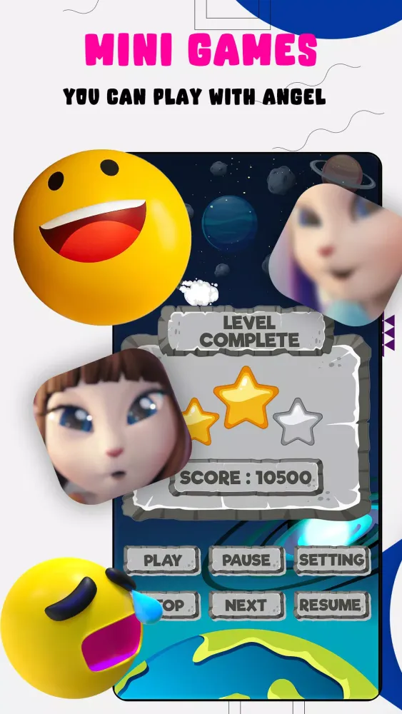 Angela’s Video Call & Chat Screenshots