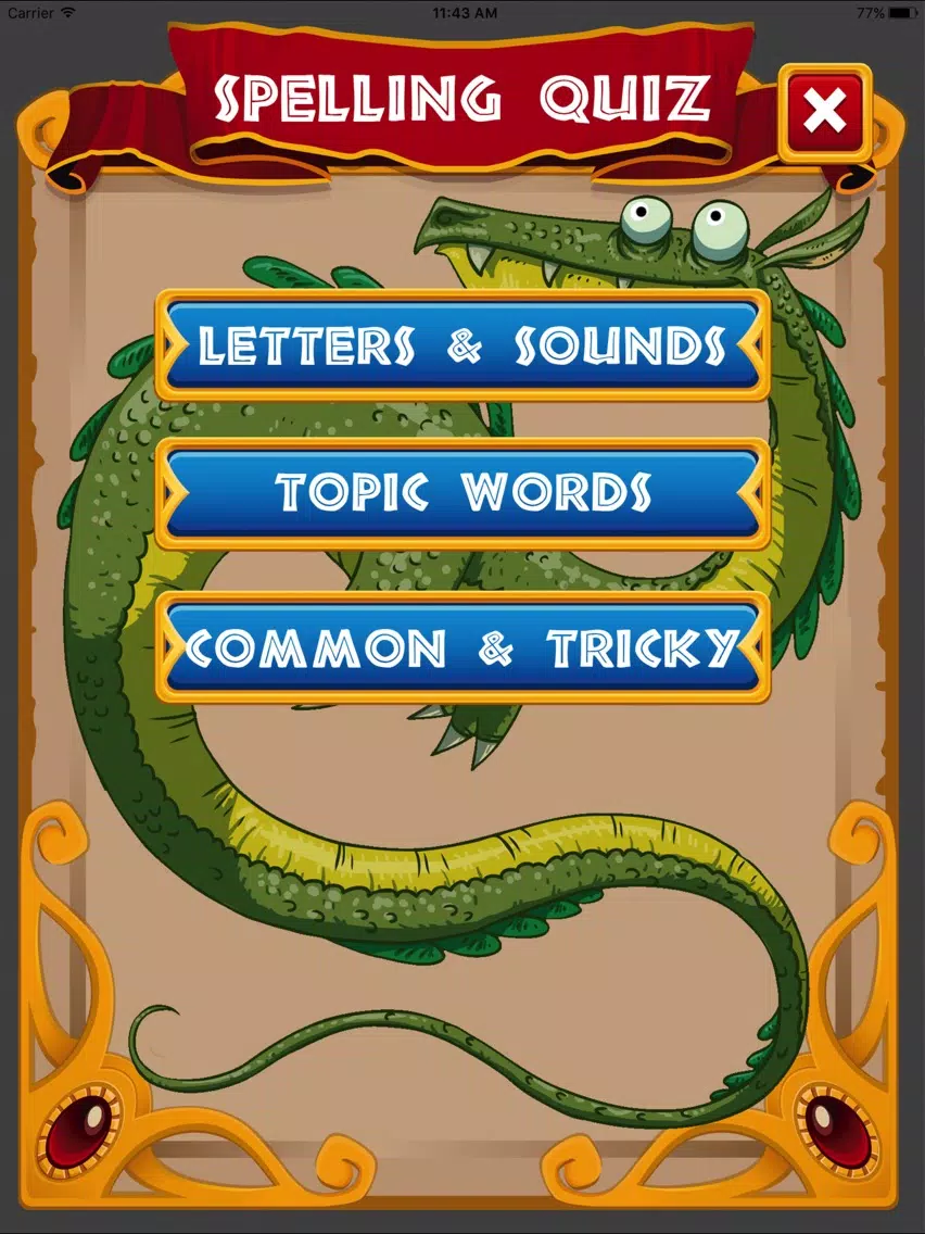 Zrzuty ekranu Mr Thorne's Spelling with Dragons iPad 