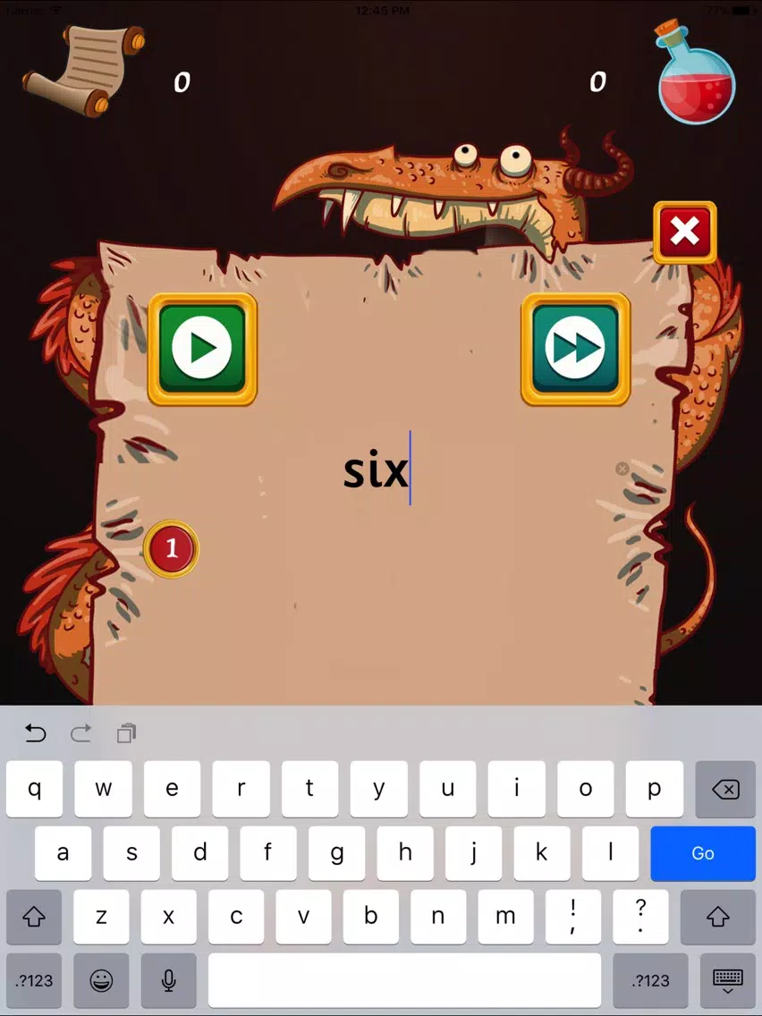 Zrzuty ekranu Mr Thorne's Spelling with Dragons iPad 