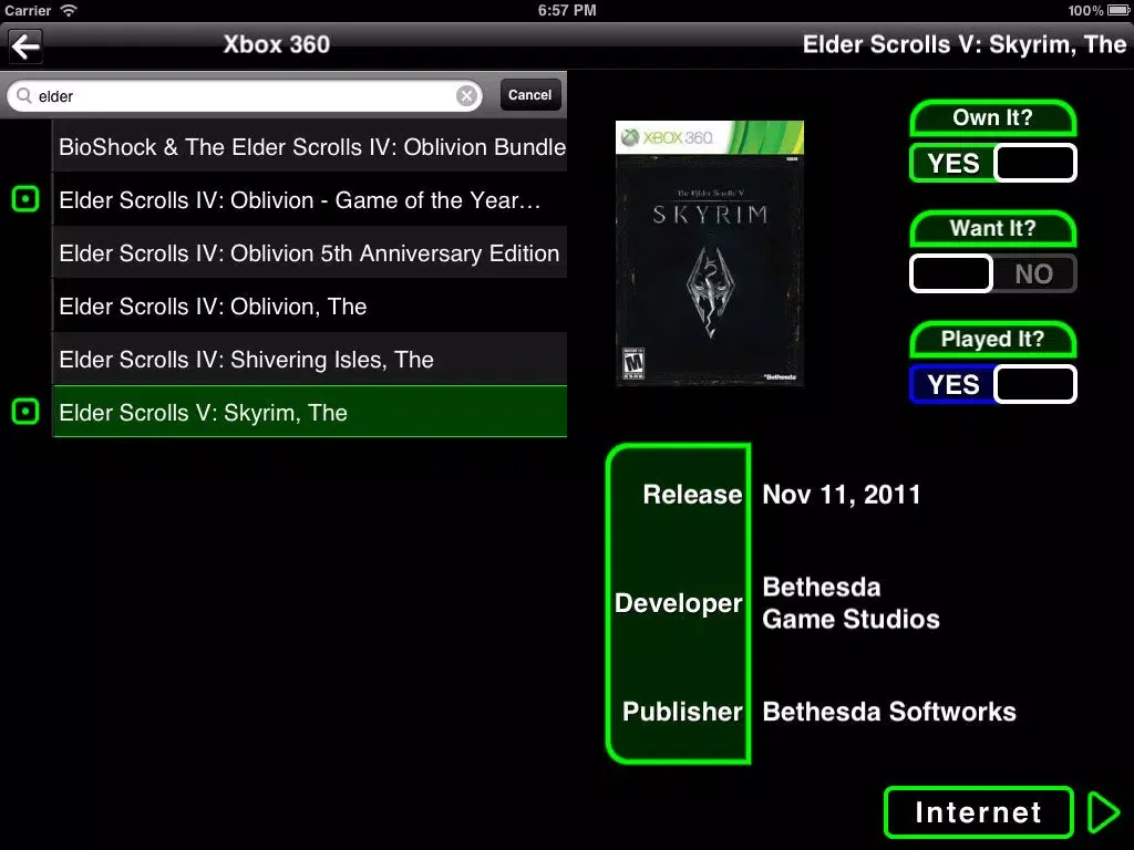 Ảnh chụp màn hình của GameZen: Video Game Database & Search Companion iPad 