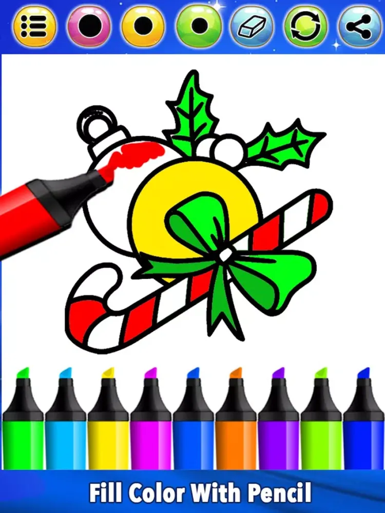 تصاویر Christmas Coloring Book 1 - Christmas Game iPad 
