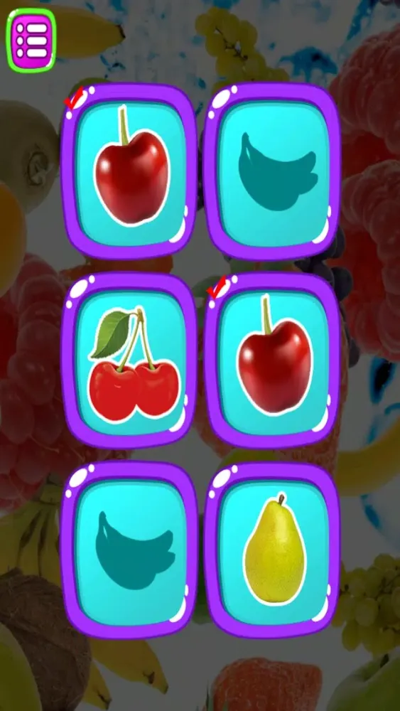 Screenshot di Fruits Match Puzzle - Matching Game For Kids