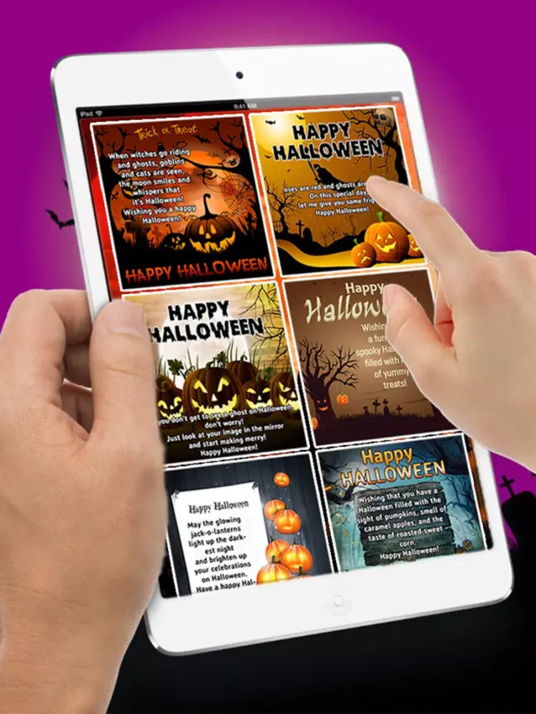 Halloween greeting Card - Halloween Free Game iPad  Screenshots